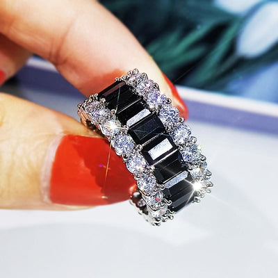 Black Gorgeous Cubid Zircon Ring