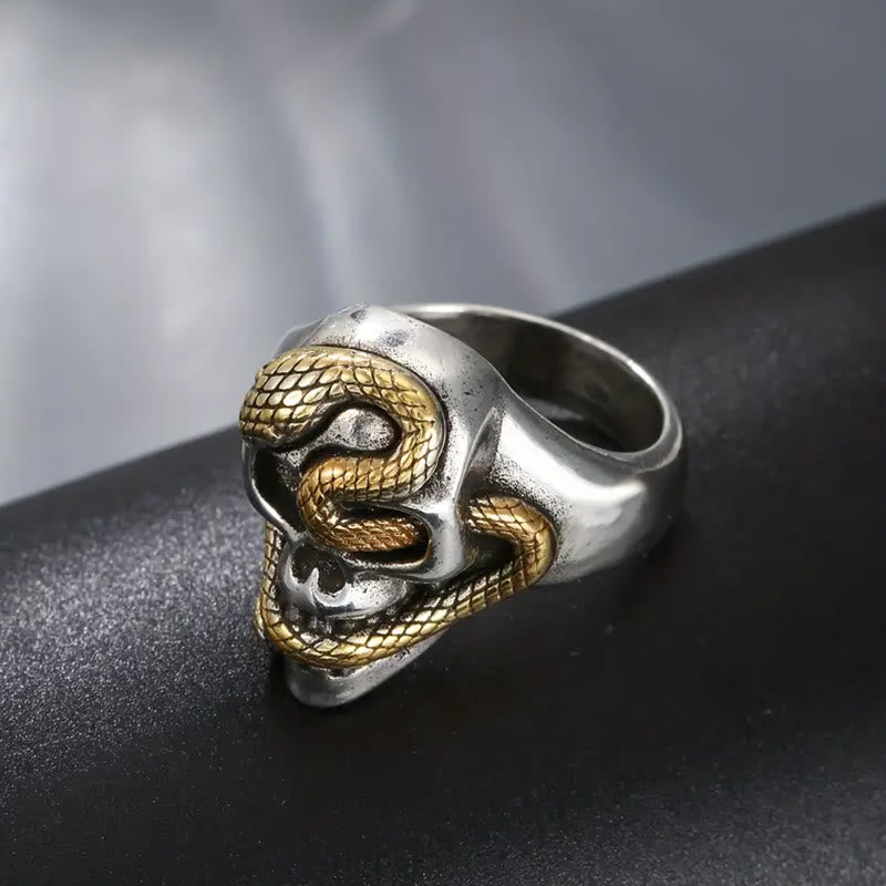Gothic Cobra Skull Ring