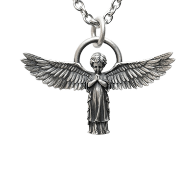 Praying Guardian Angel Wing Necklace