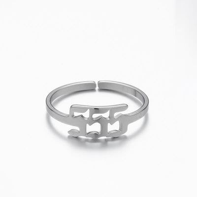 Angel Number Minimalist Lucky Ring