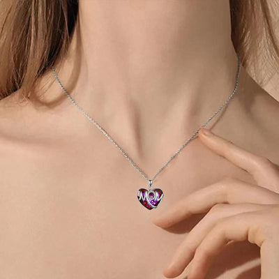 ”MOM, I Love You" - Heart For Love Necklace