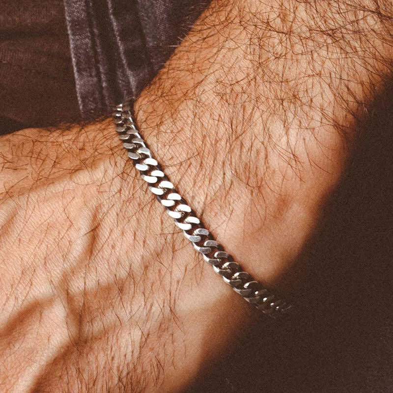 Minimalist Curb Link Chain Bracelet & Ring
