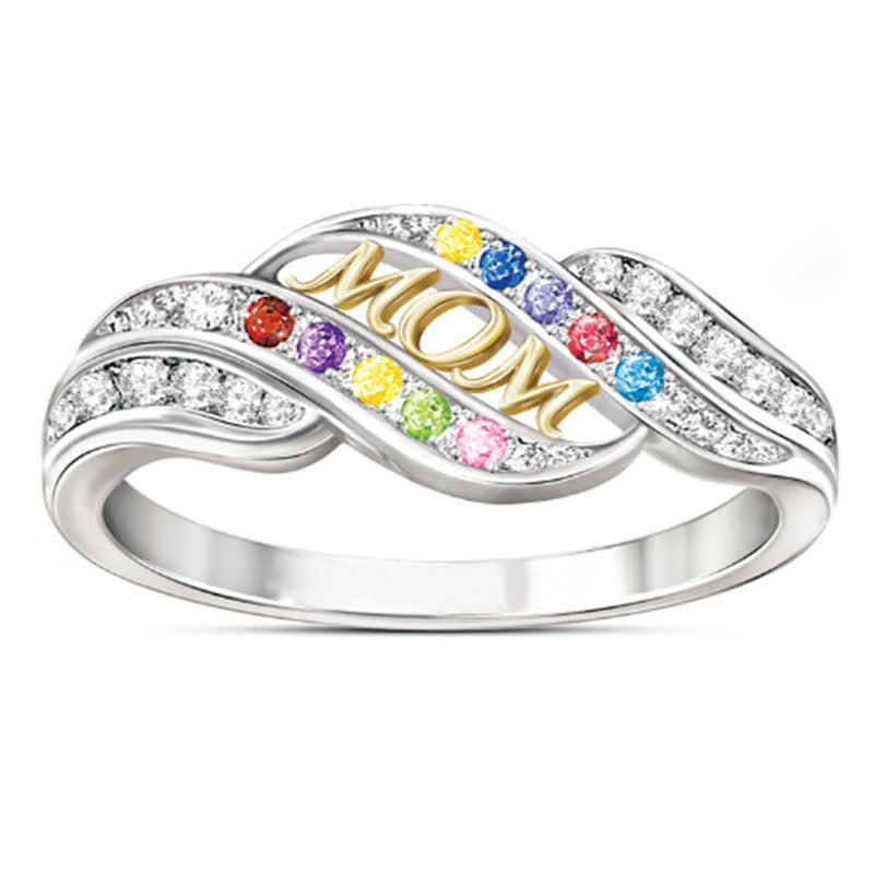 Women's Fancy Coloured Mom Ring