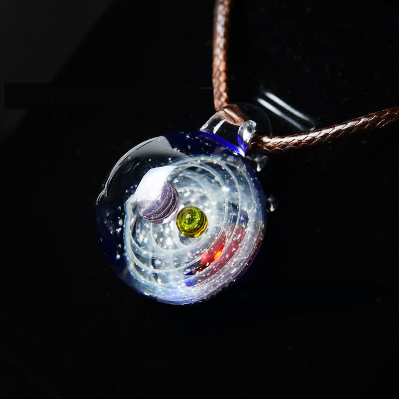 Cosmic Nebula Element Glass Necklace