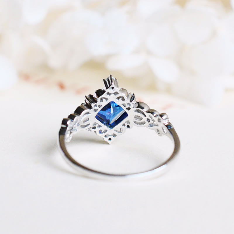 Olivenorma Square Sapphire Ring