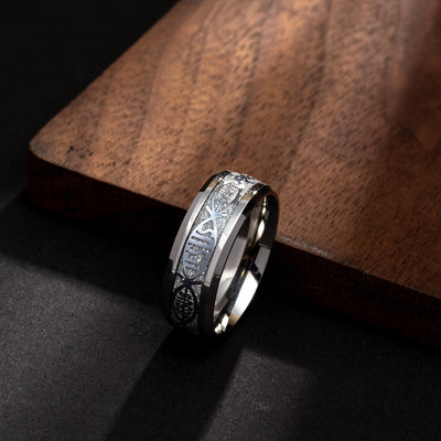 Limited Sale - 8mm Stainless Steel Jesus Ring