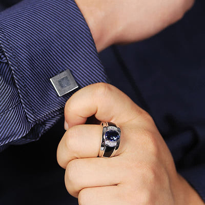 FREE Today🎁: Men's Sapphire Stylish Minimalist Ring