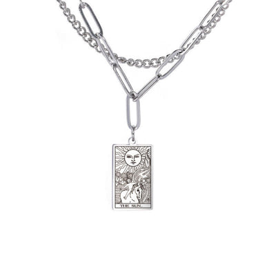 Olivenorma Tarot Card Double Chain Necklace