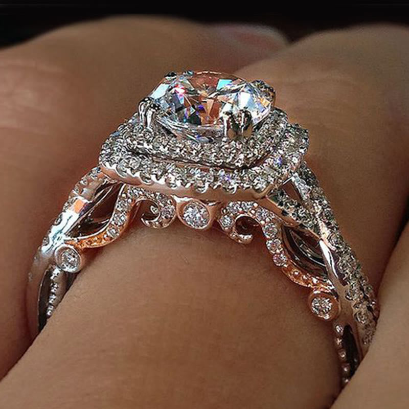 Vintage Luxury Moissanite Diamond Ring