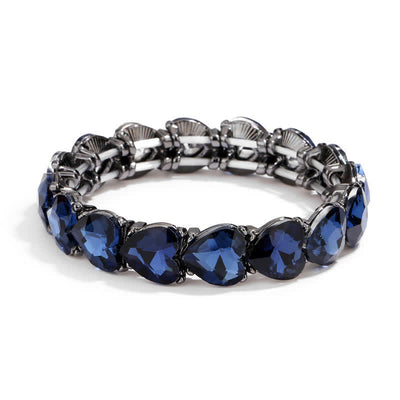 Women's Heart Rhinestone Stretchy Bracelet