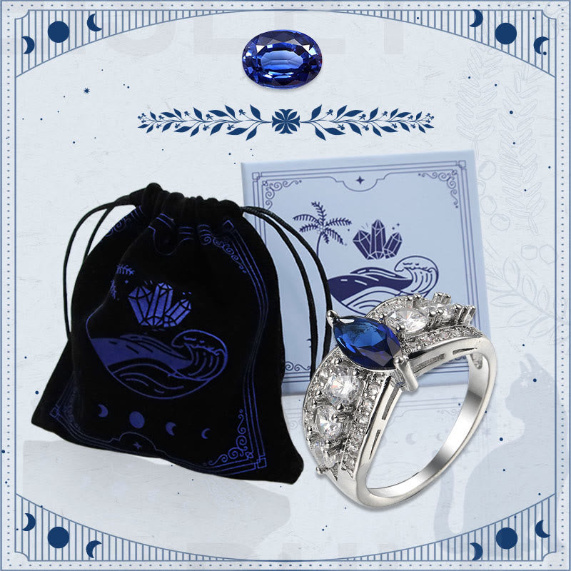 Limited Sale - Water-drop Shape Sapphire Ring