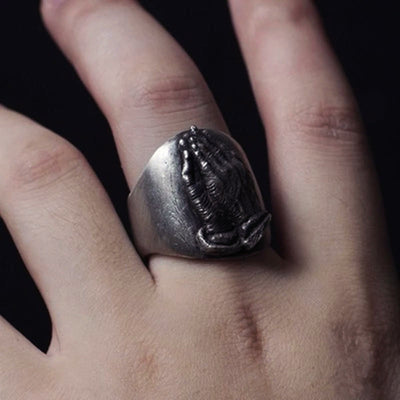 Vintage Viking Stainless Steel Prayer Ring