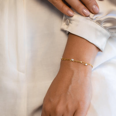 Women's Chic Beaded Pearl Wrap Bracelet