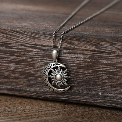 "Moon & Sun" Celtic Sterling Silver Necklace