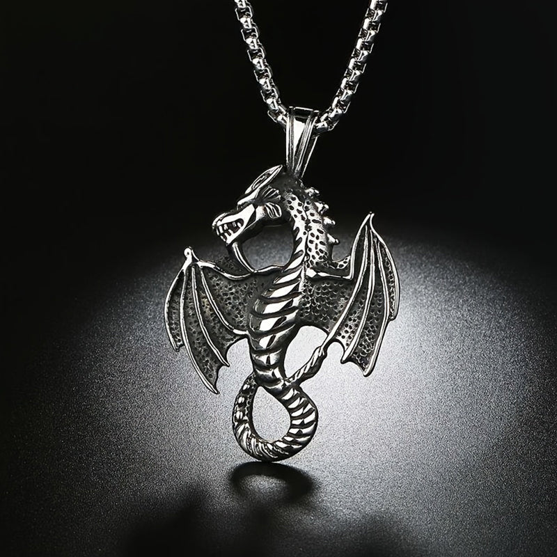 Cool Stainless Steel Dragon Necklace