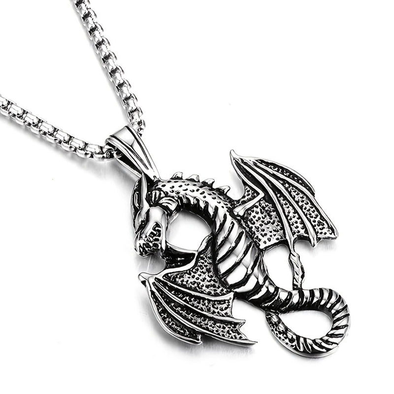 Cool Stainless Steel Dragon Necklace