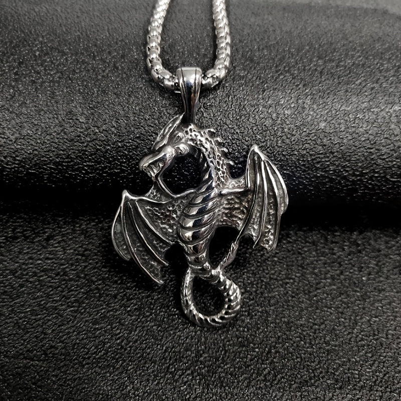 Cool Stainless Steel Dragon Necklace