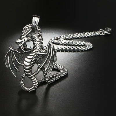 Cool Stainless Steel Dragon Necklace