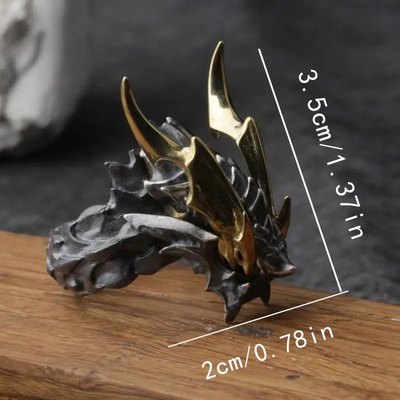 Retro Evil Dragon Adjustable Ring