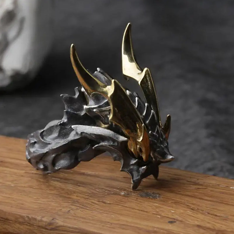 Retro Evil Dragon Adjustable Ring