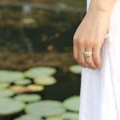 "Good Luck" Creative Fish Adjustable Ring