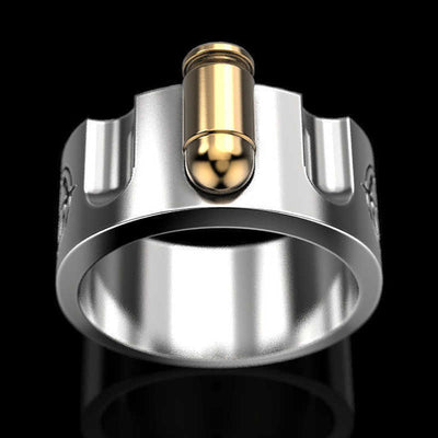 Creative Stainless Steel Punk Bullet Ring