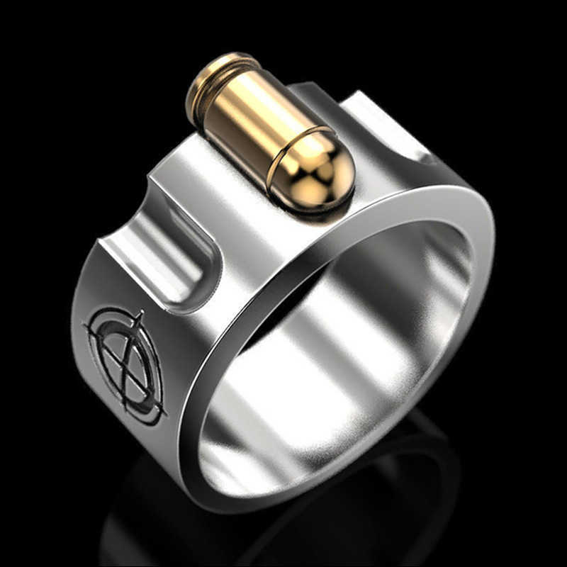 Creative Stainless Steel Punk Bullet Ring