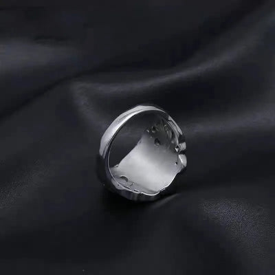 Rose Skull Titanium Steel Ring for Men