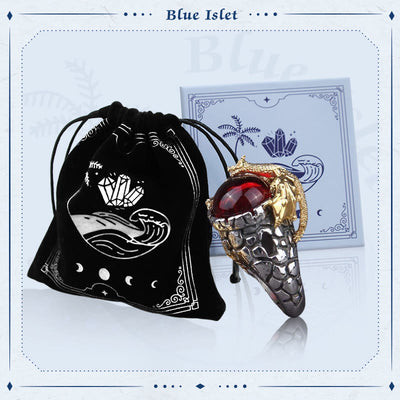 Stainless Steel Guardian Dragon Ruby Ring  - image 7