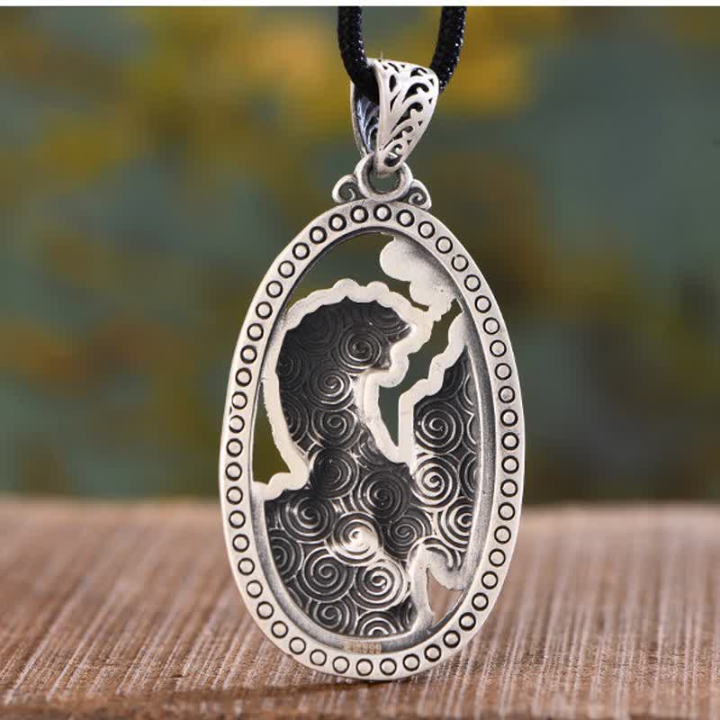 Silver S999 Men's Domineering Tiger Retro Necklace