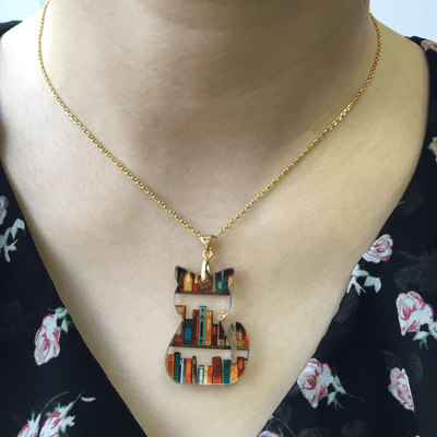 FREE Today: Cat Earrings(Necklace) With Books