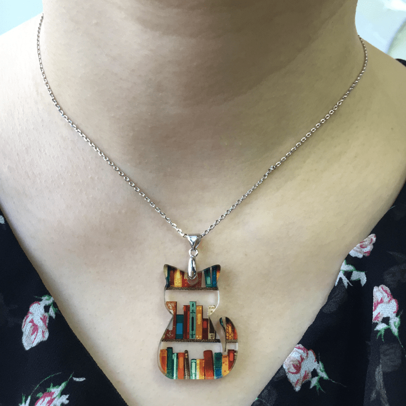 FREE Today: Cat Earrings(Necklace) With Books