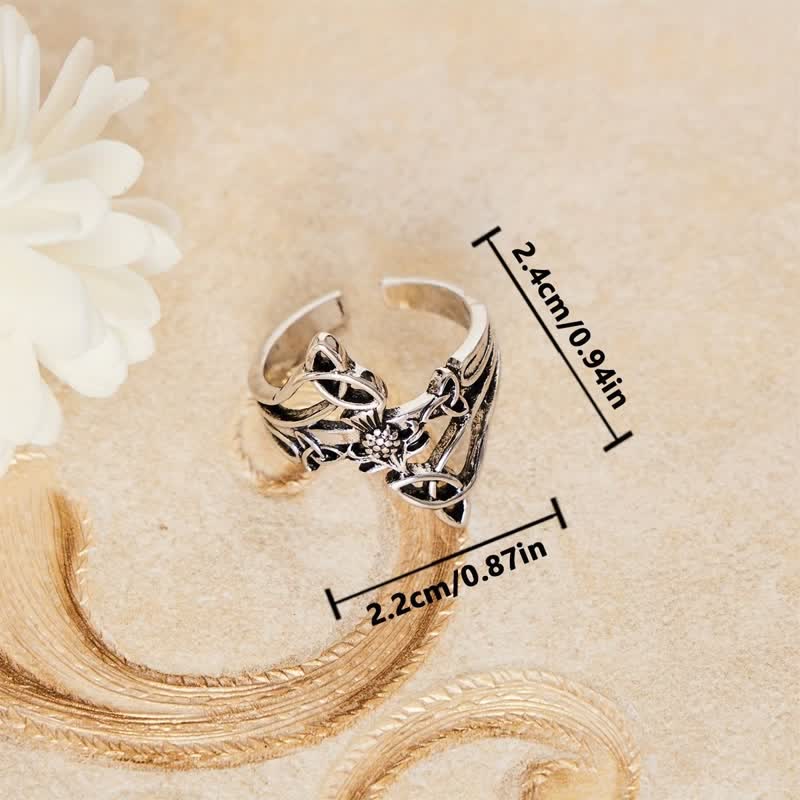 Timeless Aesthetics with Intricate Geometric Rune Design Vintage Ring