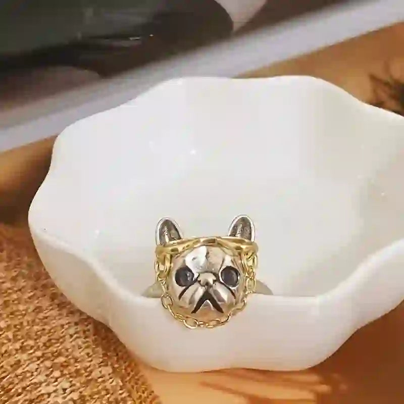 FREE Today: French Bulldog Gold Chain Sunglasses Hip-Hop Ring