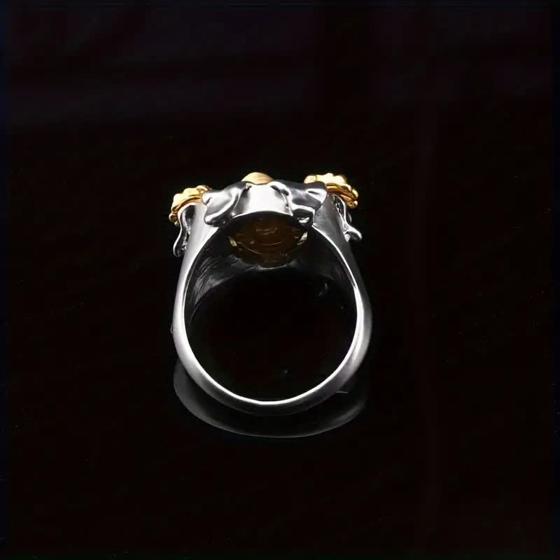 FREE Today: New Skull Vintage Crack Ruby Gemstobe Eye Ring