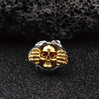 FREE Today: New Skull Vintage Crack Ruby Gemstobe Eye Ring