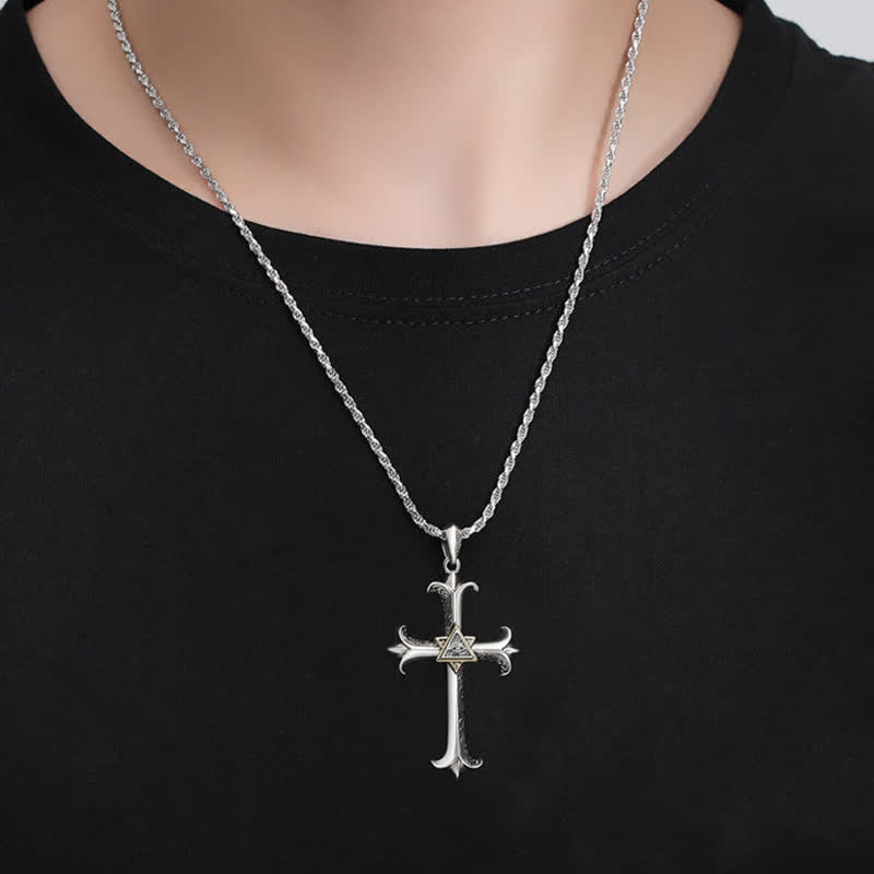 Eye of God Cross Necklace