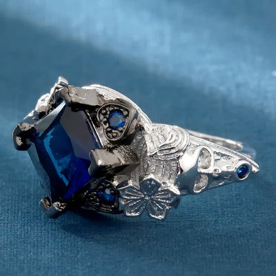 FREE Today: Heart with Flower Luxury Sapphire Ring