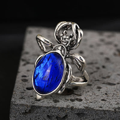 Colors Gemstone Spider Ring