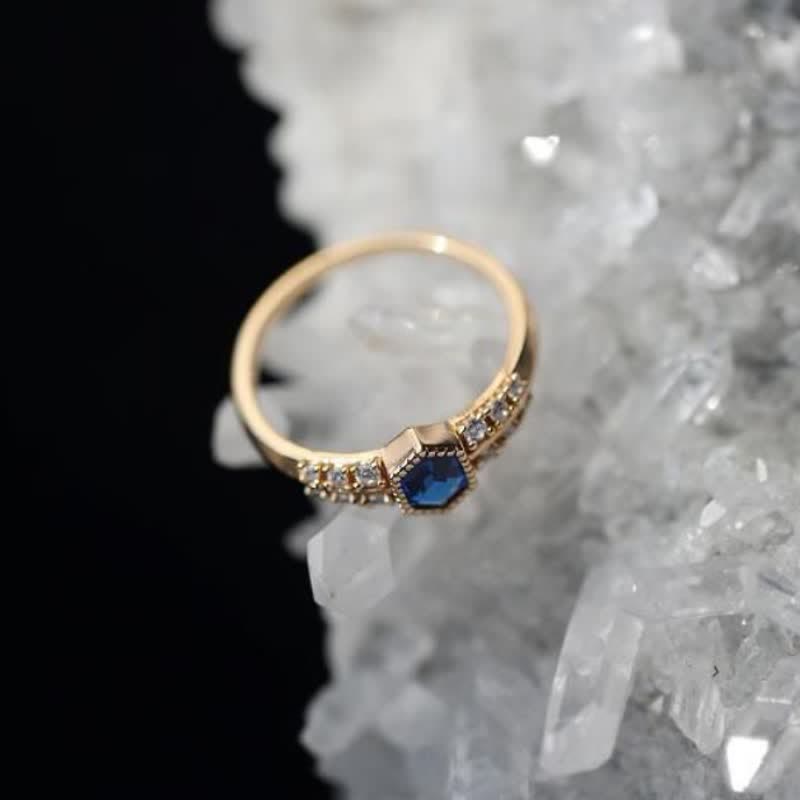 FREE Today: Shield Sapphire with Zircon Ring