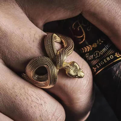 Retro Punk Snake Wrap Ring