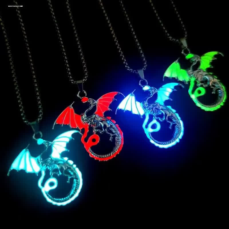 FREE Today: Hiphop Luminous Alloy Dragon Necklace