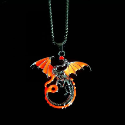 Hiphop Luminous Alloy Dragon Necklace