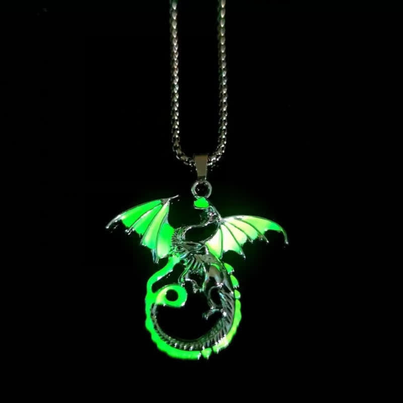 Hiphop Luminous Alloy Dragon Necklace