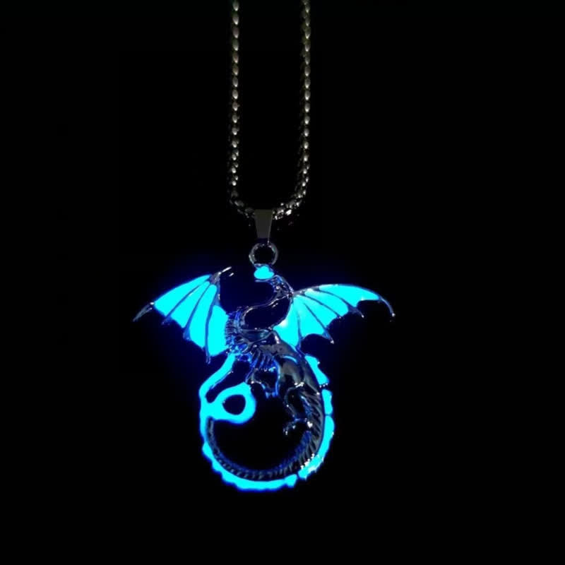 Hiphop Luminous Alloy Dragon Necklace