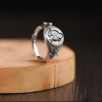 S925 Silver Cross Prayer Ring