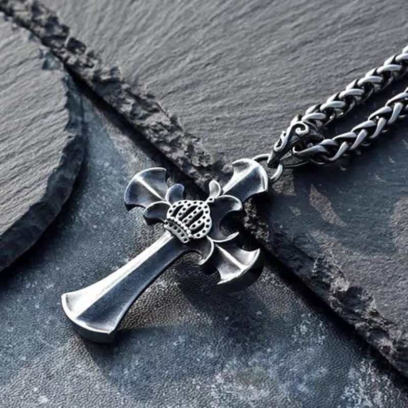 Crown Cross Necklace