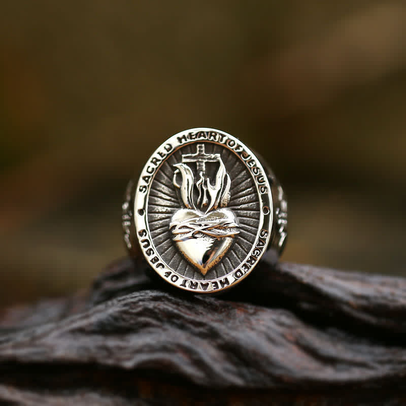 FREE Today: Scared Heart of Jesus Stainless Steel Ring