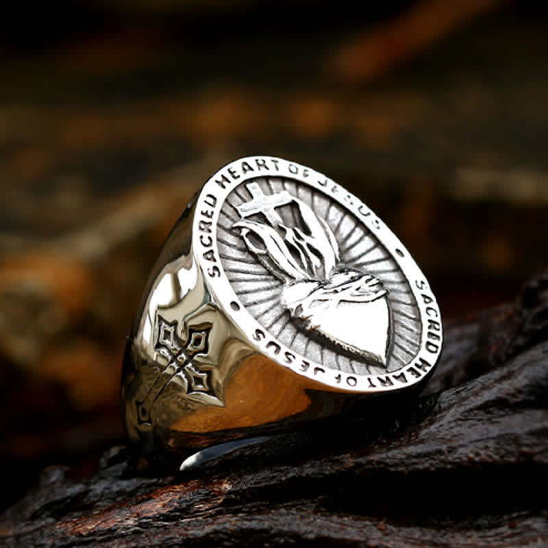 FREE Today: Scared Heart of Jesus Stainless Steel Ring