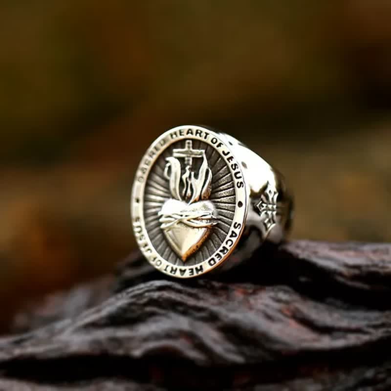 FREE Today: Scared Heart of Jesus Stainless Steel Ring